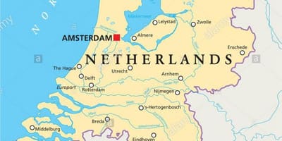 नक्शे के रॉटरडैम और एम्स्टर्डम